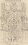 The Church of St. Wulfran, Abbeville: The North Door of the West Front