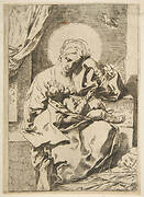 Madonna and Child with a bird, copy in reverse after Cantarini