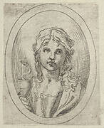 Saint John the Evangelist holding a goblet with a snake emerging from it, from Christ, the Virgin, and Thirteen Apostles