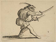 The Duelliste aux Deux Sabres (The Duelist with Two Sabres), from Varie Figure Gobbi, suite appelée aussi Les Bossus, Les Pygmées, Les Nains Grotesques (Various Hunchbacked Figures, The Hunchbacks, The Pygmes, The Grotesque Dwarfs)
