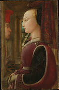 Portrait of a Woman with a Man at a Casement