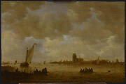 View of Dordrecht with the Grote Kirk Across the Maas