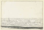 Panoramisch gezicht op Kleef en omgeving