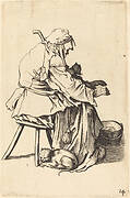 Old Woman with Cats