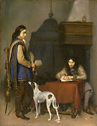 Officer Writing a Letter, with a Trumpeter