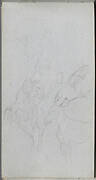 Sketchbook, page 90: Study of Horses, Profiles