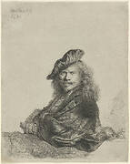 Self-Portrait Leaning on a Stone Sill