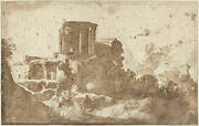 De tempel van de Sibylle te Tivoli