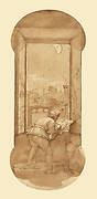 Taddeo Drawing by Moonlight in Calabrese's House