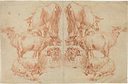 Four Sheep and a Cow
