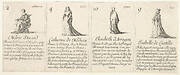 Marie Stuard, Catherine de Medicis, Elisabeth d' Arragon, and Isabelle de Castille, from 'The game of queens' (Le jeu des Reines renommées)