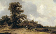 Cottages with Haystack by a Muddy Track