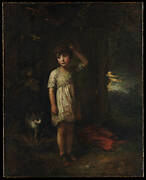 A Boy with a Cat—Morning