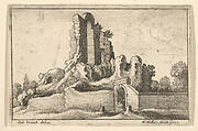 Ruins and a barred gate on the Esquiline Hill in Rome
