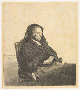 Rembrandt's mother wearing a black veil