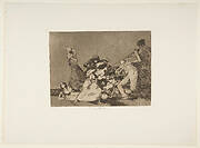 Plate 5 from 'The Disasters of War' (Los Desastres de la Guerra): 'And they are like wild beasts.' (Y son fieras.)