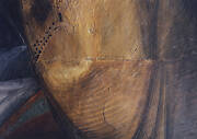 The clothes drapery of St. Hilarius. A detail of the intrados inner band of the Zangrandi Chapel