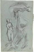Nude Female Figure (for “Martyrdom of Saint Vitalis”, Milano, Pinacoteca di Brera); Nude Female Figure (for “Annunciation”, Città del Vaticano, Pinacoteca dei Musei Vaticani)