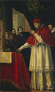 Michelangelo shows to pope Leone X the projects for the Fabbrica of San Lorenzo