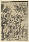 The Triumph of Christ: the last sheet on the right showing Adam and Eve who lead the procession